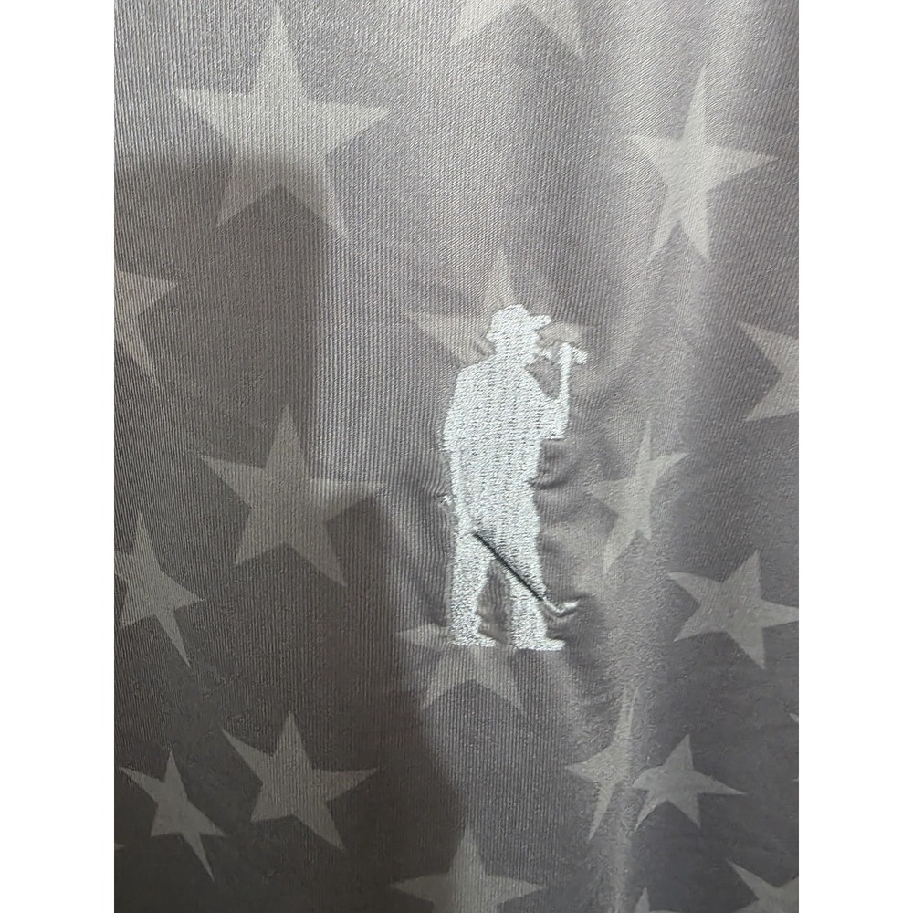 U Suck At Golf Polo Shirt Mens 2XL Gray Star Print Golf Performance Stretch - Picture 3 of 8
